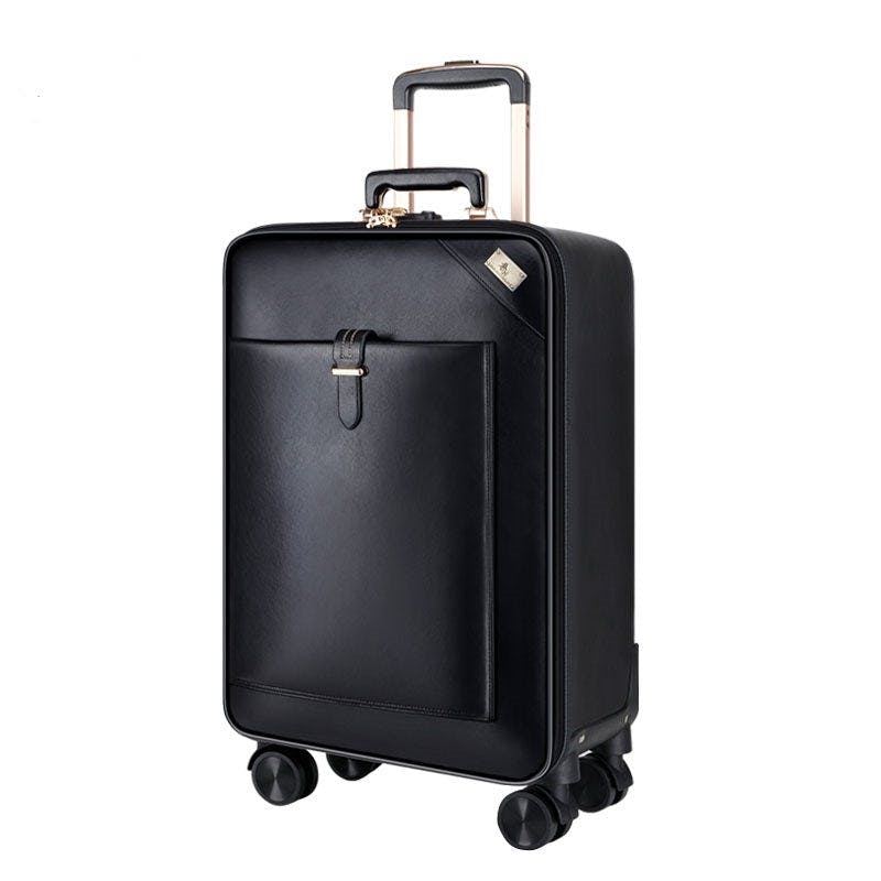 SEMMS BLACK LUXURIOUS LEATHER LUGGAGE