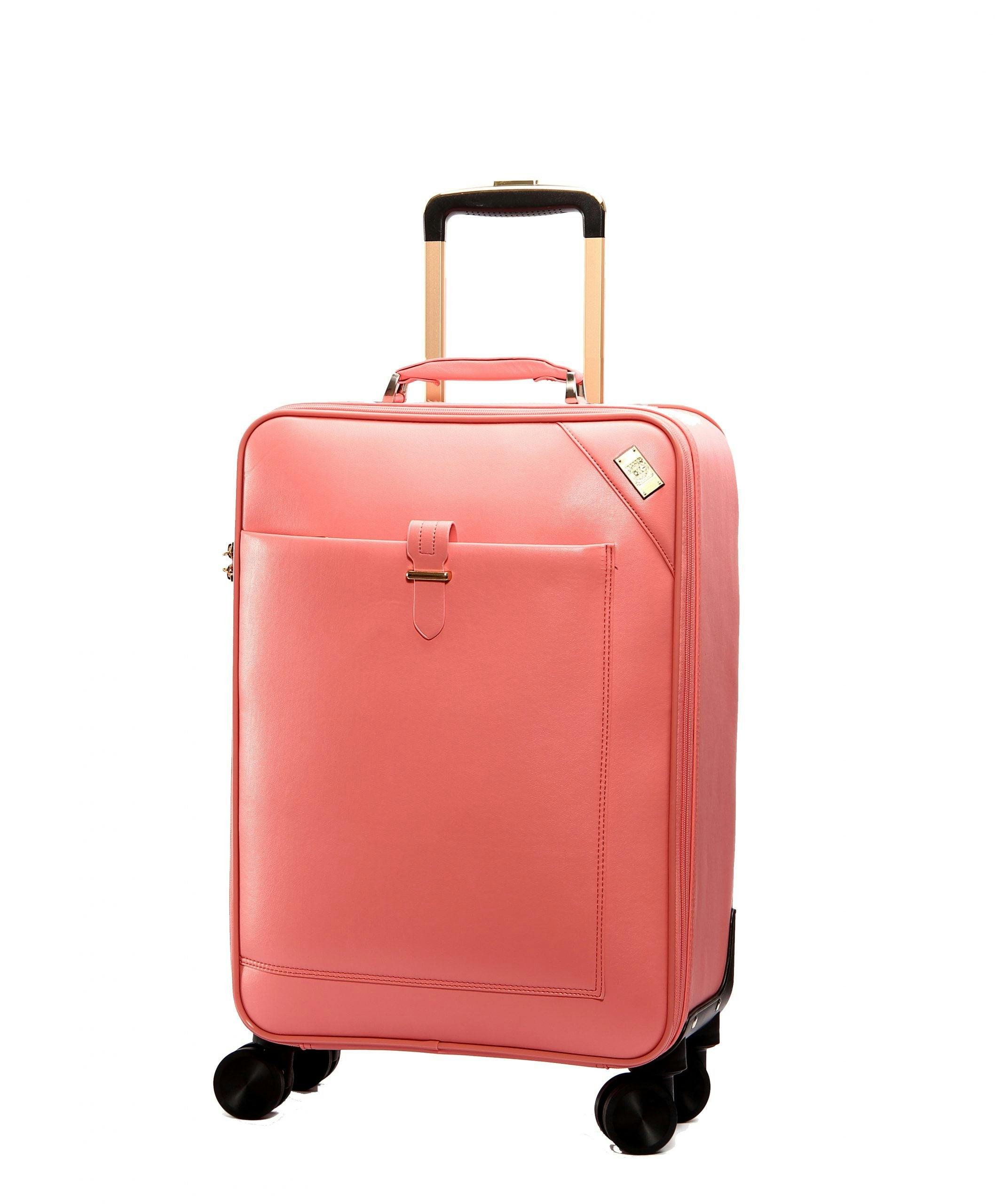 SEMMS LIGHT PINK LUXURIOUS LEATHER LUGGAGE