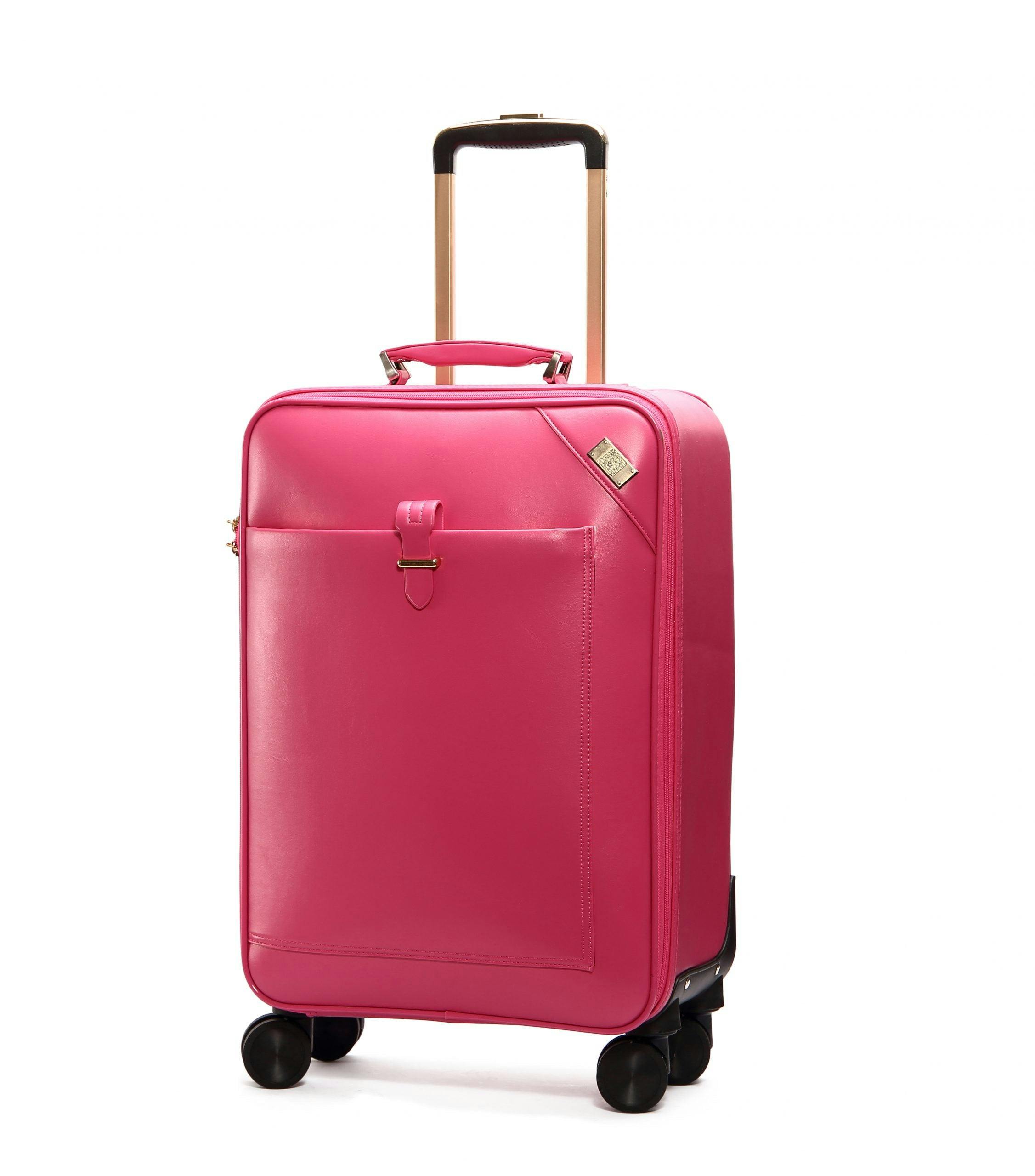SEMMS HOT PINK LUXURIOUS LEATHER LUGGAGE