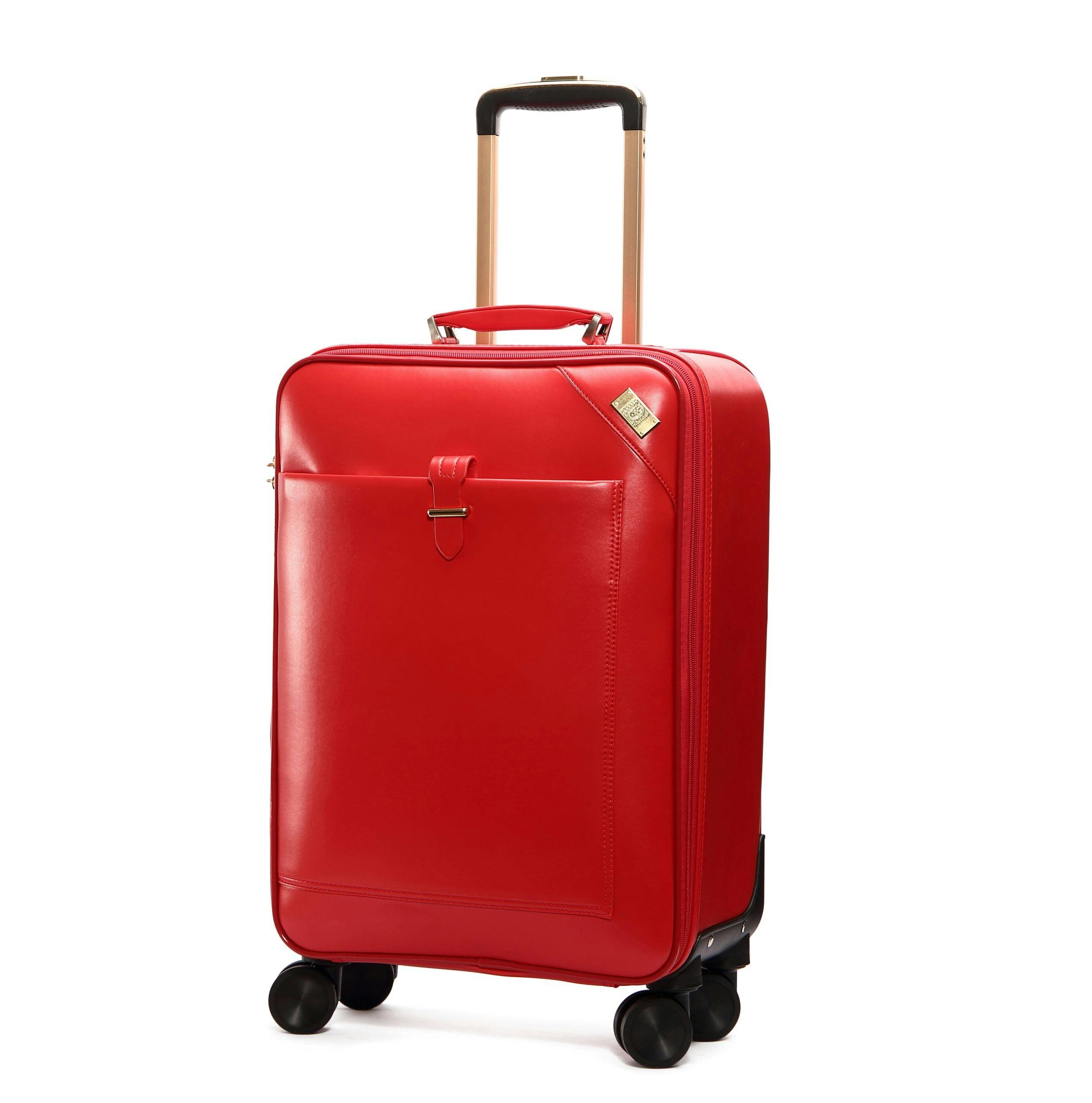 SEMMS RED LUXURIOUS LEATHER LUGGAGE