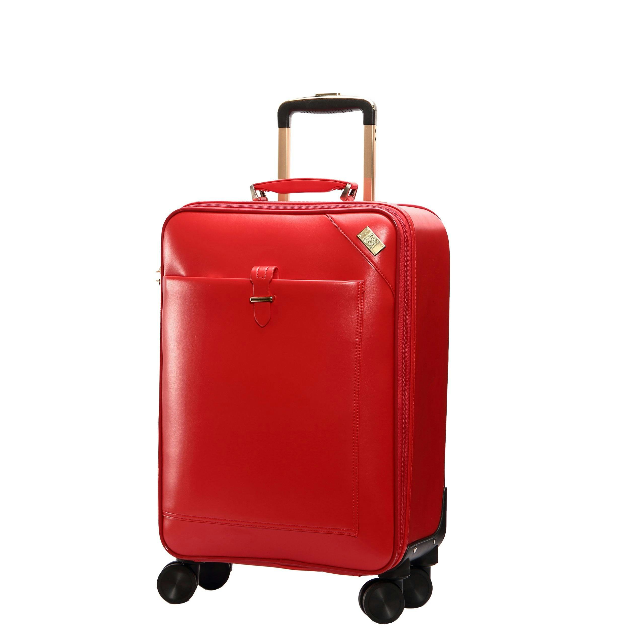 SEMMS RED LUXURIOUS LEATHER LUGGAGE