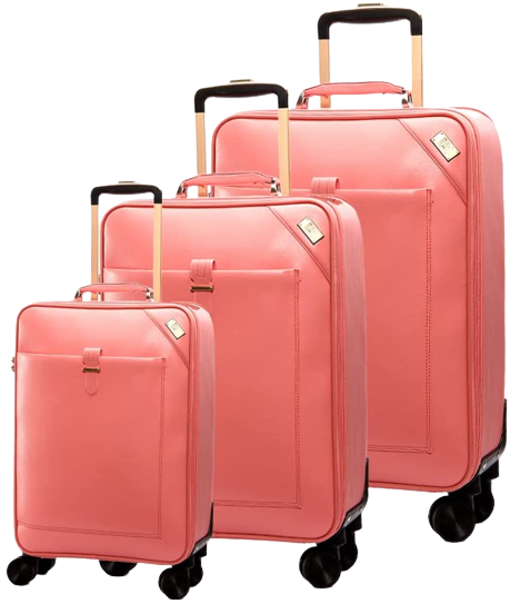 SEMMS LIGHT PINK LUXURIOUS LEATHER LUGGAGE