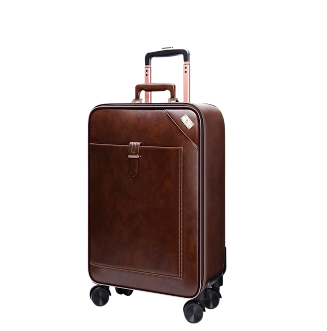 brown luggage